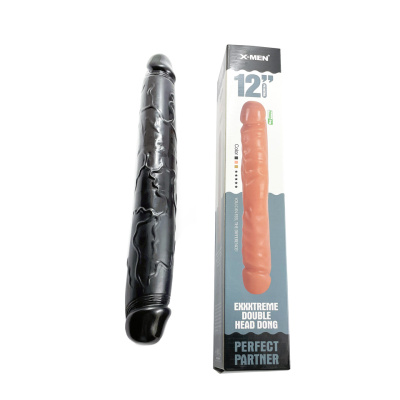 HUGE DONG Двухсторонний фаллоимитатор, чёрный (X-MEN-2873-3-black)