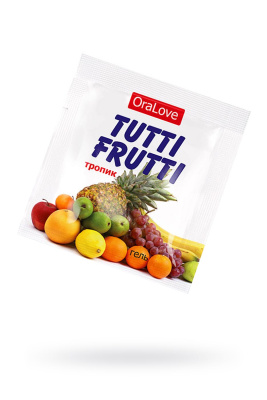 Съедобная гель-смазка TUTTI-FRUTTI для орального секса вкус экзо фруктов,4гр, 1 шт (0T-00014756sh1)