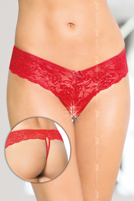 Трусики кружевные SoftLine Collection, красный, S/M (0T-00007002)