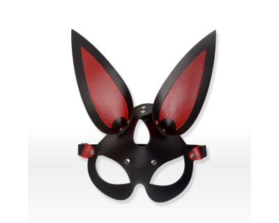 Черно-красная эффектная маска Зайка (3186-12)