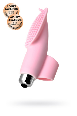 Вибронасадка на палец JOS TWITY для прелюдии, силикон, розовая, 10,2 см (0T-00011167)