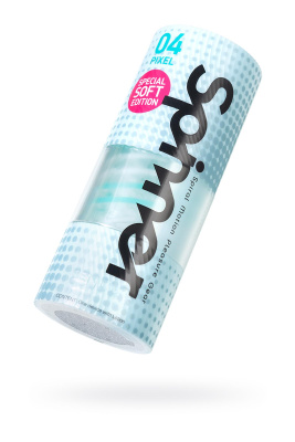 Нереалистичный мастурбатор TENGA SPINNER PIXEL SPECIAL SOFT, TPE, голубой, 14 см (УТ-00003913)