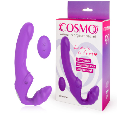 ВИБРОМАССАЖЁР (СТРАПОН АНАТОМИЧЕСКИЙ) 9 режимов вибрации, L 218x75 мм D 31x35 мм, дистанционное упра