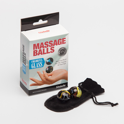 ШАРИКИ ВАГИНАЛЬНЫЕ (стекло) D 25 мм, 2 х 20 гр., (8008)